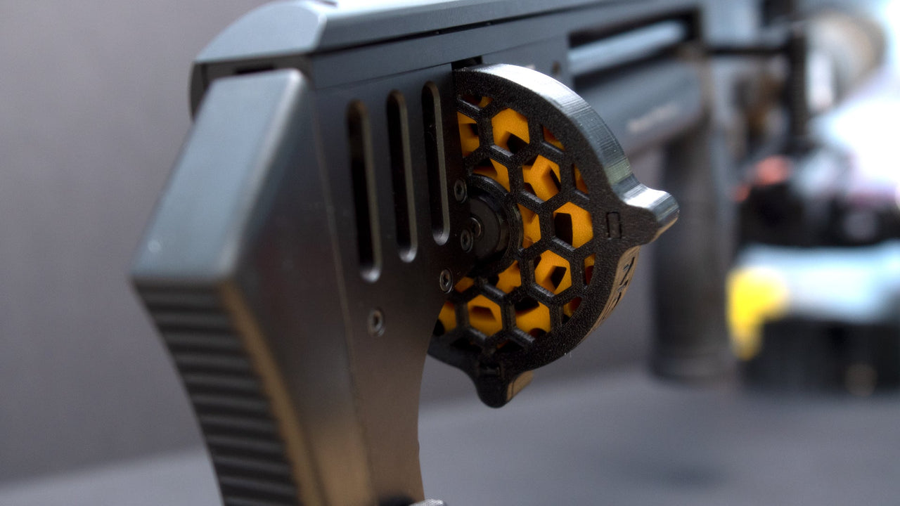 Impact magazine — yellow on gun