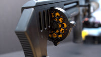 Impact magazine — yellow on gun